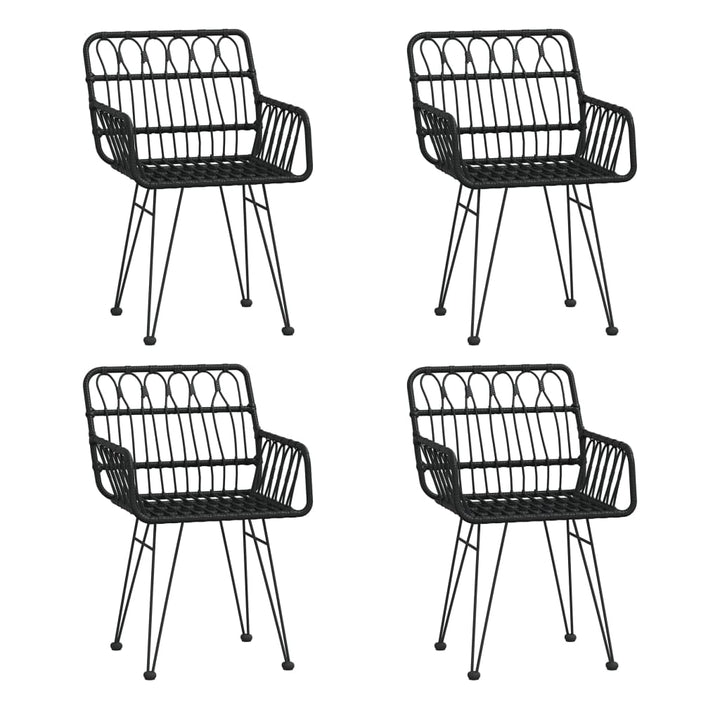 Set Mobilier De Grădină, 5 Piese, , Poliratan