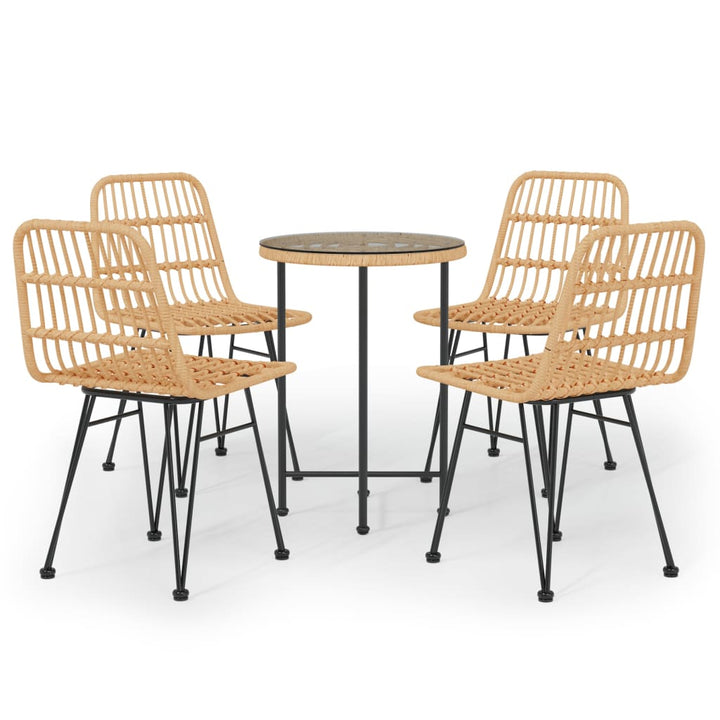 Set Mobilier De Grădină, 5 Piese, Poliratan