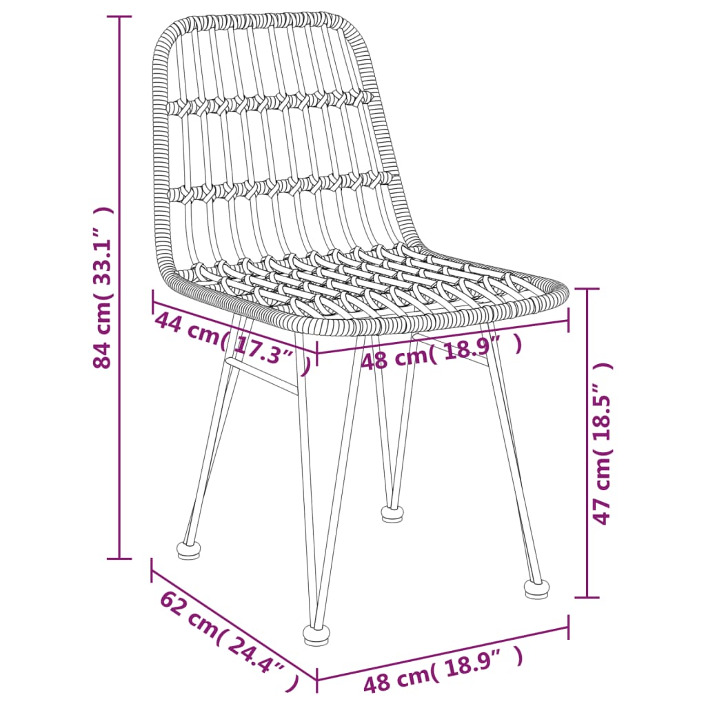 Set Mobilier De Grădină, 5 Piese, Poliratan