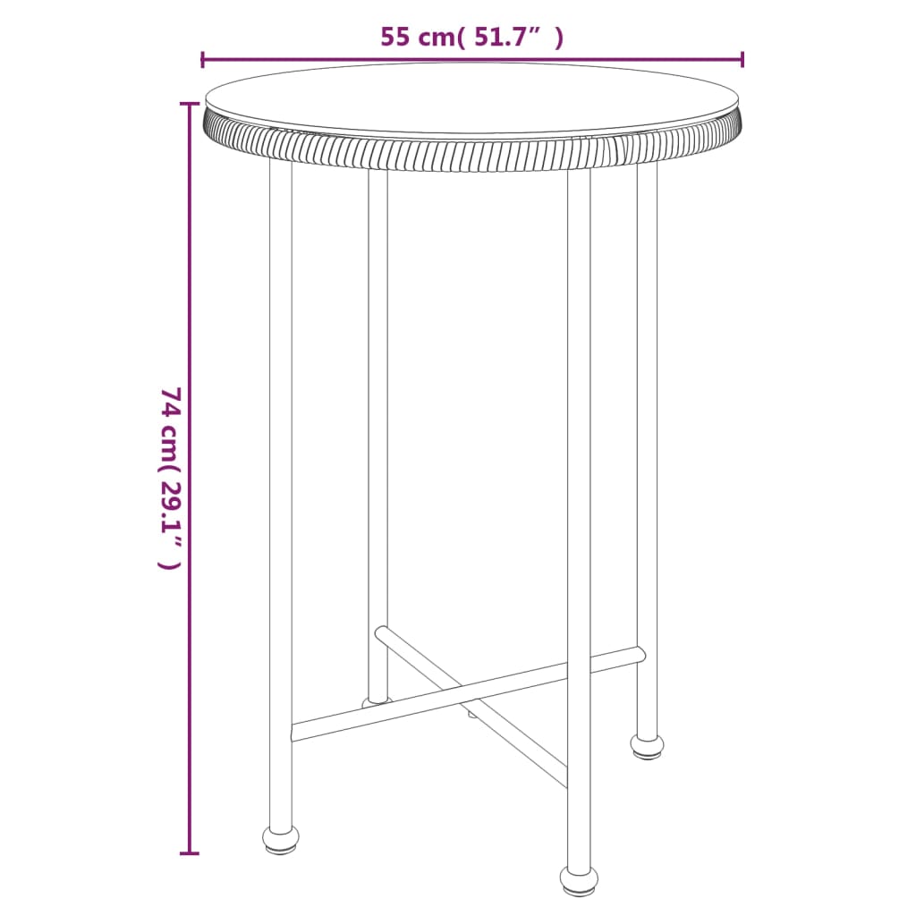 Set Mobilier De Grădină, 5 Piese, Poliratan