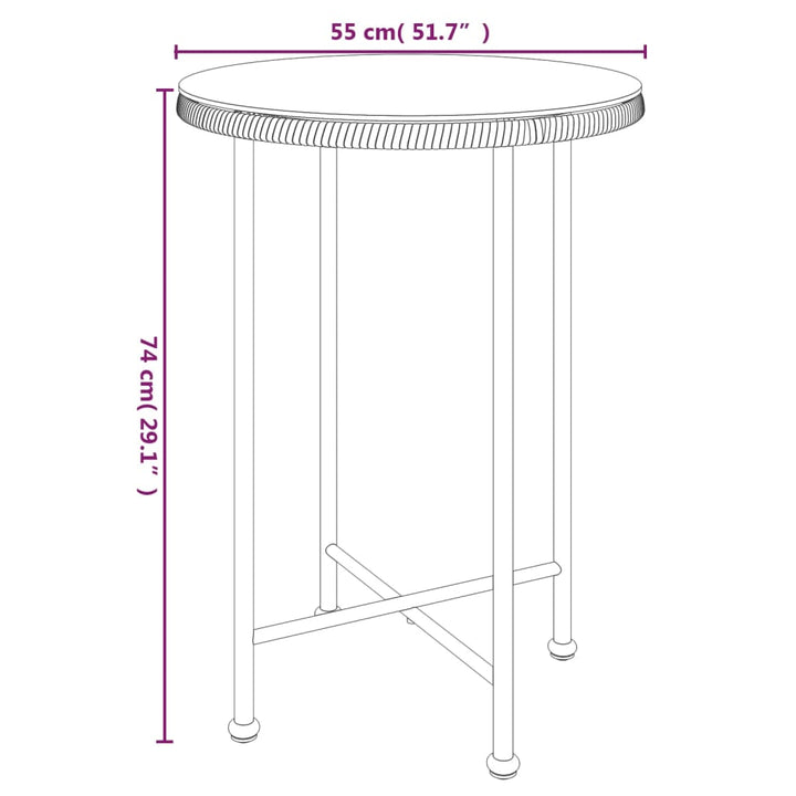 Set Mobilier De Grădină, 5 Piese, Poliratan