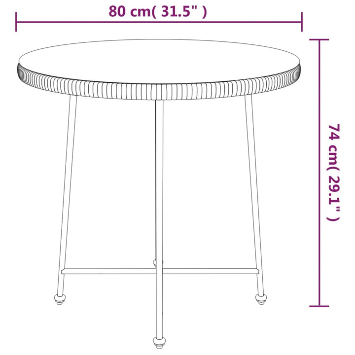 Set Mobilier De Grădină, 5 Piese, Poliratan