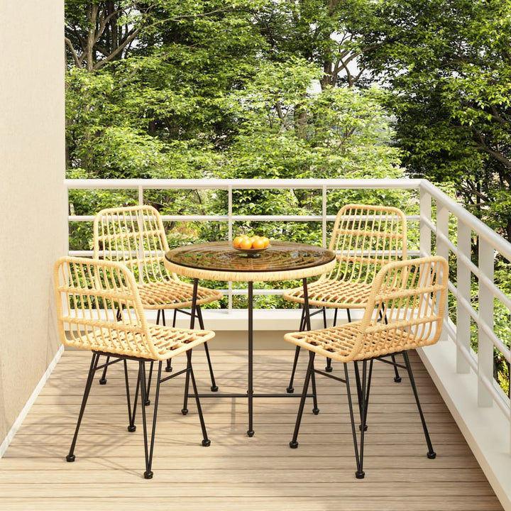 Set Mobilier De Grădină, 5 Piese, Poliratan