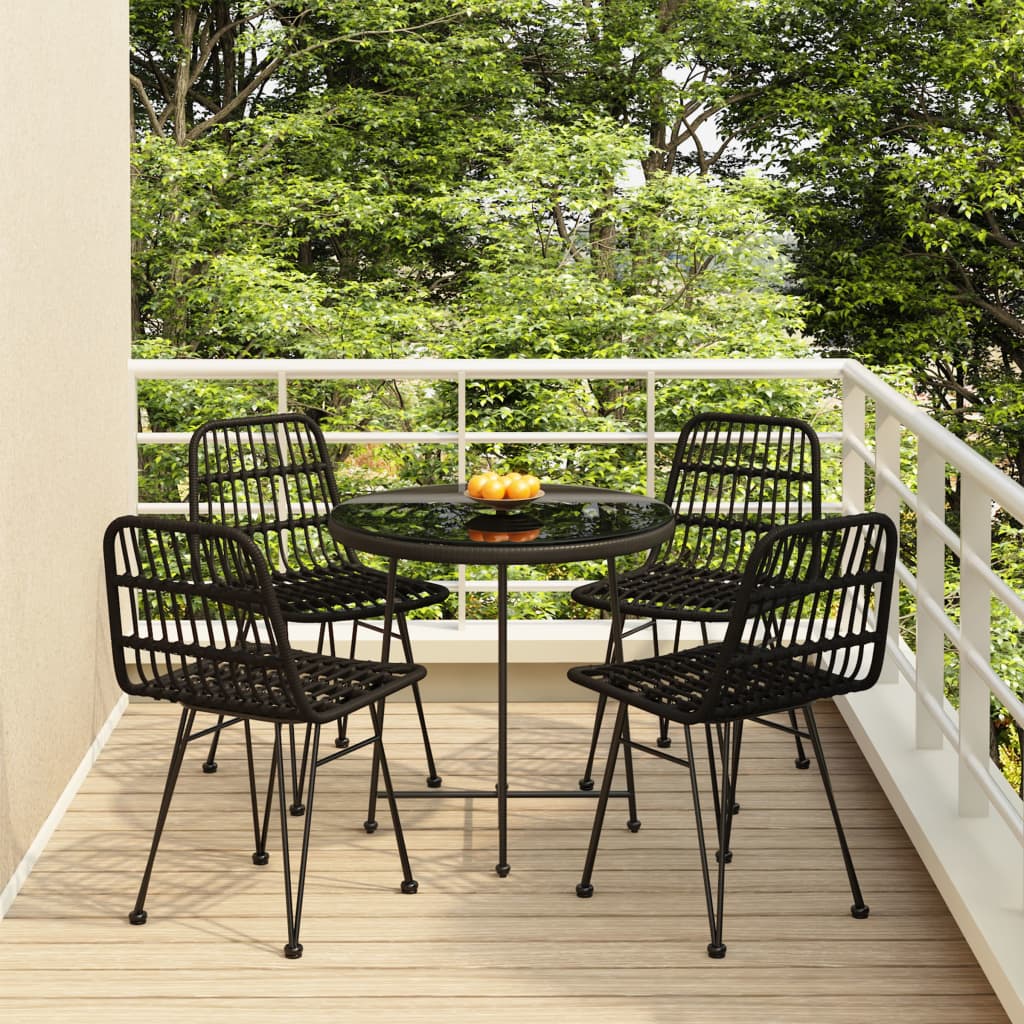 Set Mobilier De Grădină, 5 Piese, Poliratan