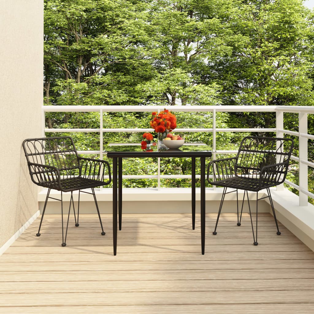 Set Mobilier De Grădină, 5 Piese, , Poliratan