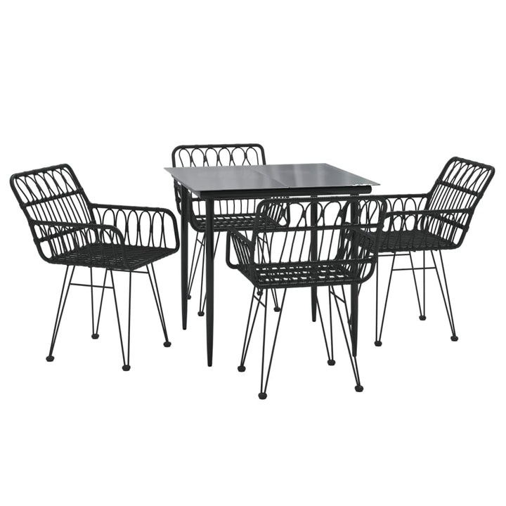 Set Mobilier De Grădină, 5 Piese, , Poliratan
