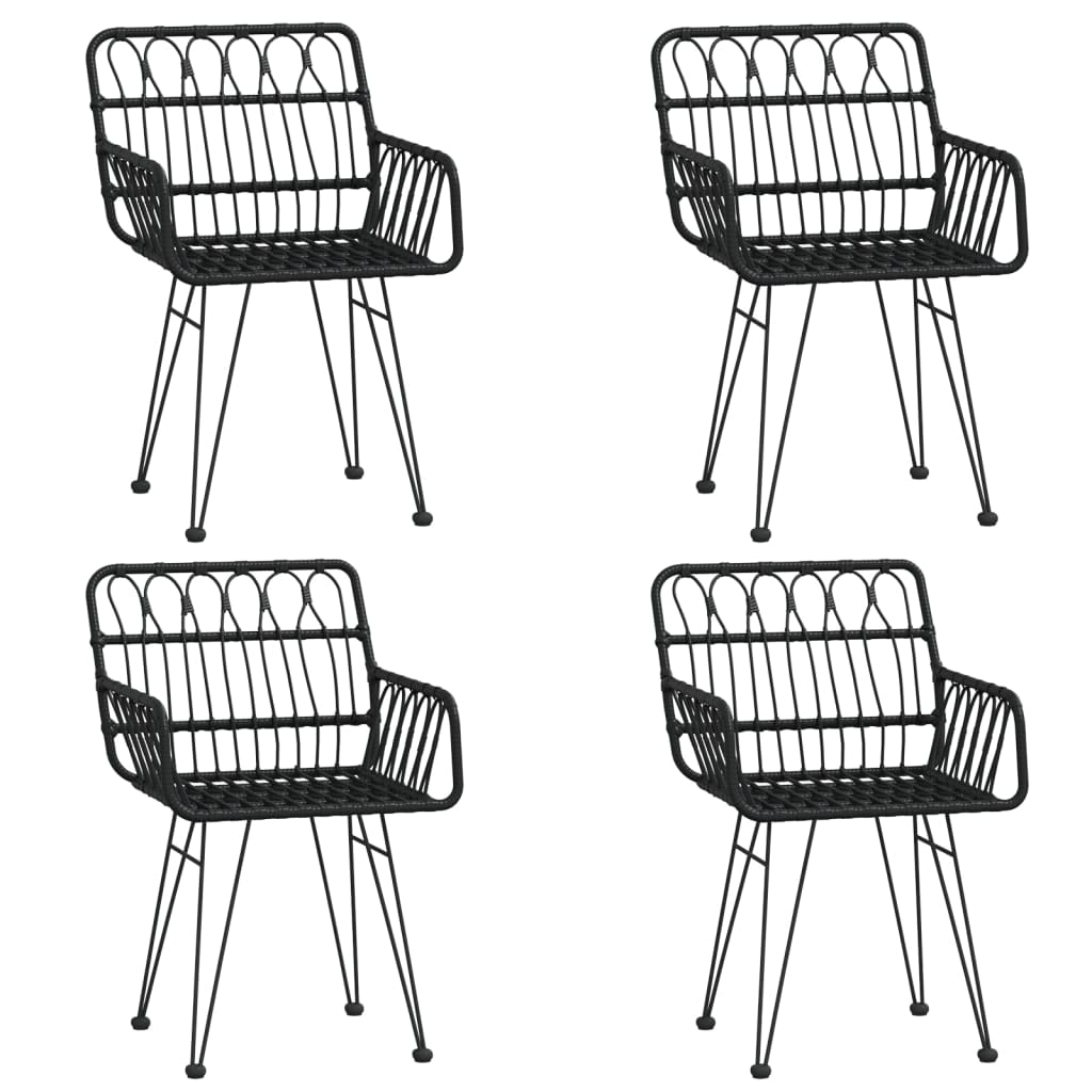 Set Mobilier De Grădină, 5 Piese, , Poliratan