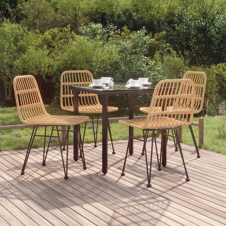 Set Mobilier De Grădină, 7 Piese, , Poliratan