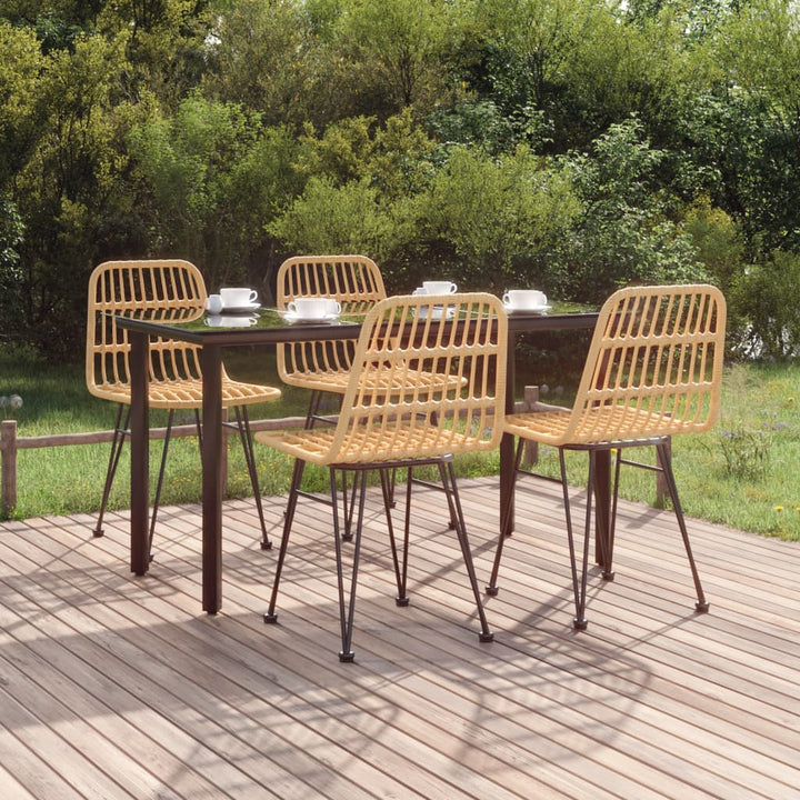 Set Mobilier De Grădină, 7 Piese, , Poliratan