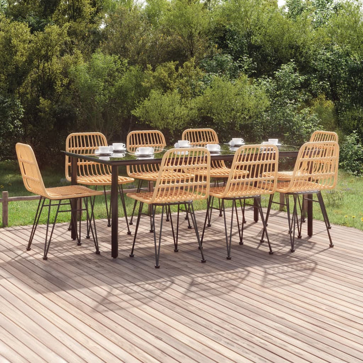 Set Mobilier De Grădină, 7 Piese, , Poliratan