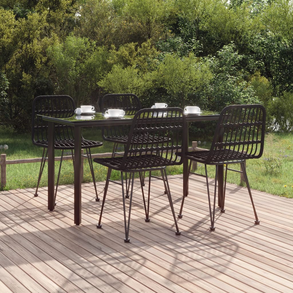 Set Mobilier De Grădină, 7 Piese, , Poliratan