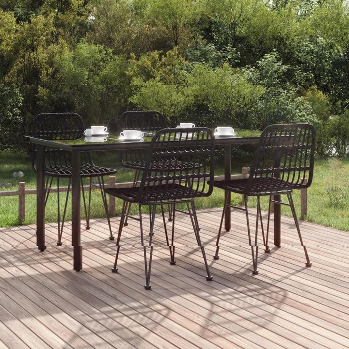 Set Mobilier De Grădină, 7 Piese, , Poliratan