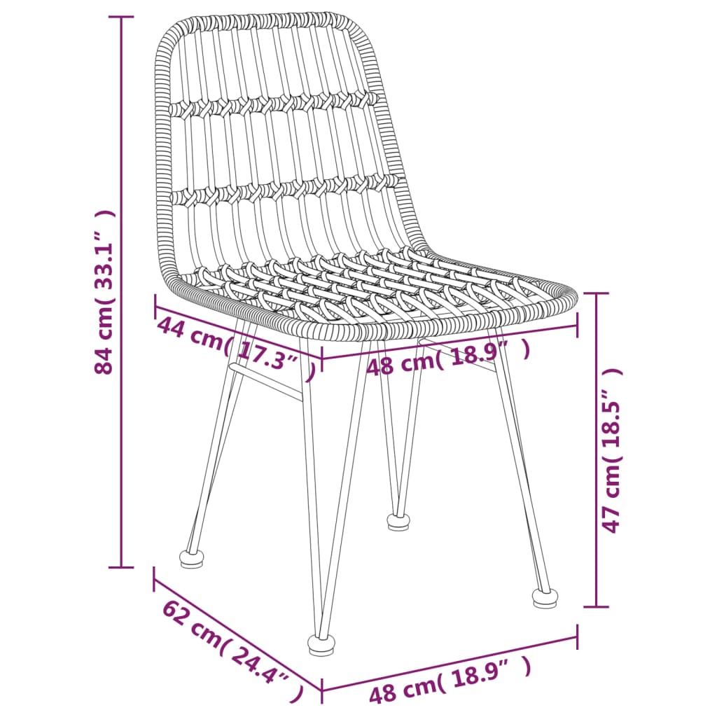 Set Mobilier De Grădină, 7 Piese, , Poliratan