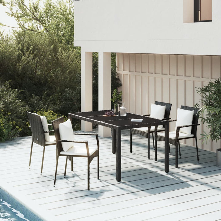 Set Mobilier De Grădină Cu Perne, 7 Piese, , Poliratan