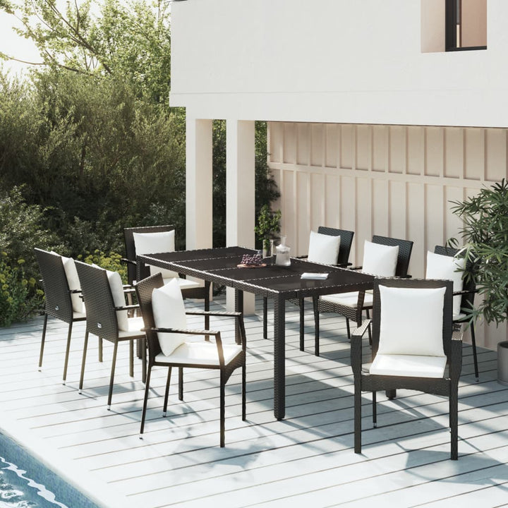 Set Mobilier De Grădină Cu Perne, 7 Piese, , Poliratan