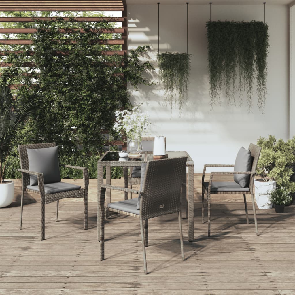 Set Mobilier De Grădină Cu Perne, 7 Piese, , Poliratan