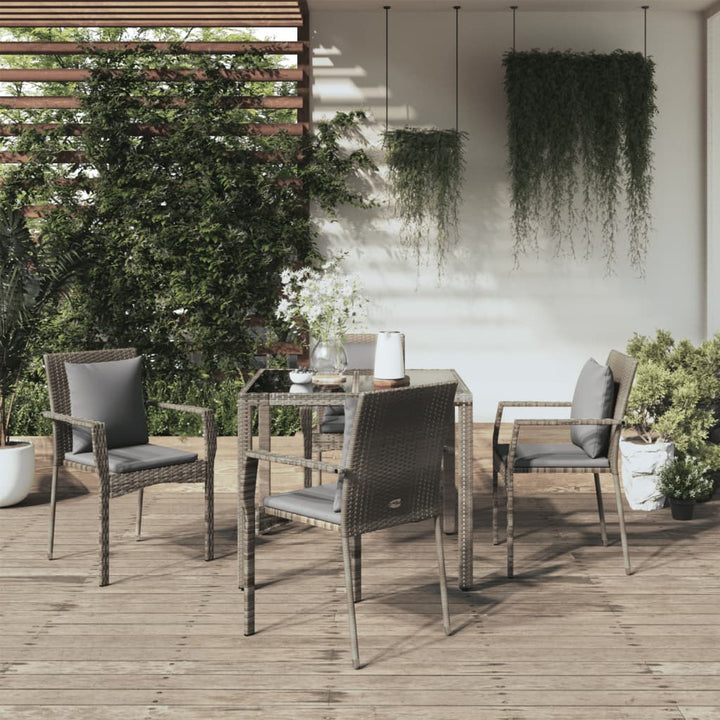 Set Mobilier De Grădină Cu Perne, 7 Piese, , Poliratan