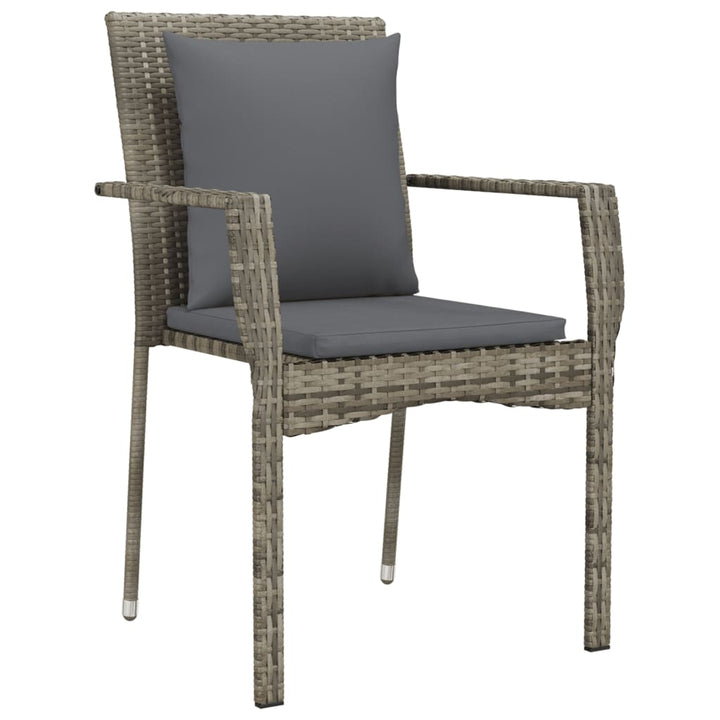 Set Mobilier Grădină Cu Perne, 9 Piese, , Poliratan