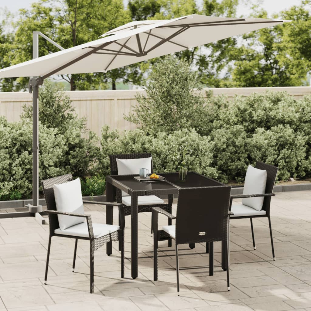 Set Mobilier De Grădină Cu Perne, 7 Piese, , Poliratan