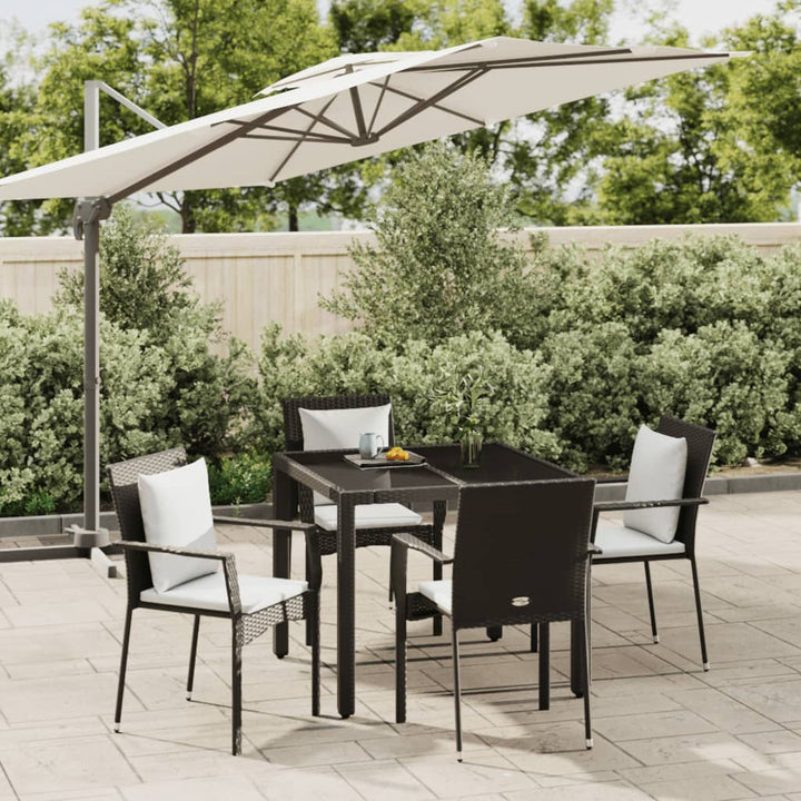 Set Mobilier De Grădină Cu Perne, 7 Piese, , Poliratan