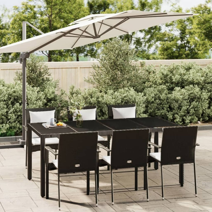 Set Mobilier De Grădină Cu Perne, 7 Piese, , Poliratan