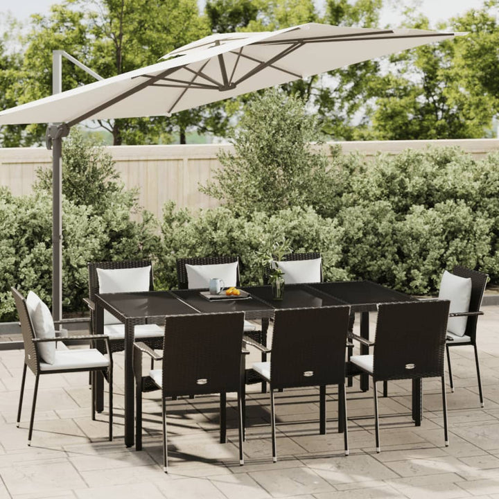 Set Mobilier De Grădină Cu Perne, 7 Piese, , Poliratan