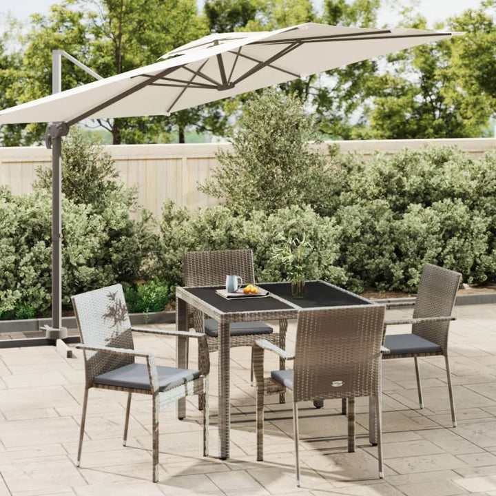 Set Mobilier De Grădină Cu Perne, 7 Piese, , Poliratan