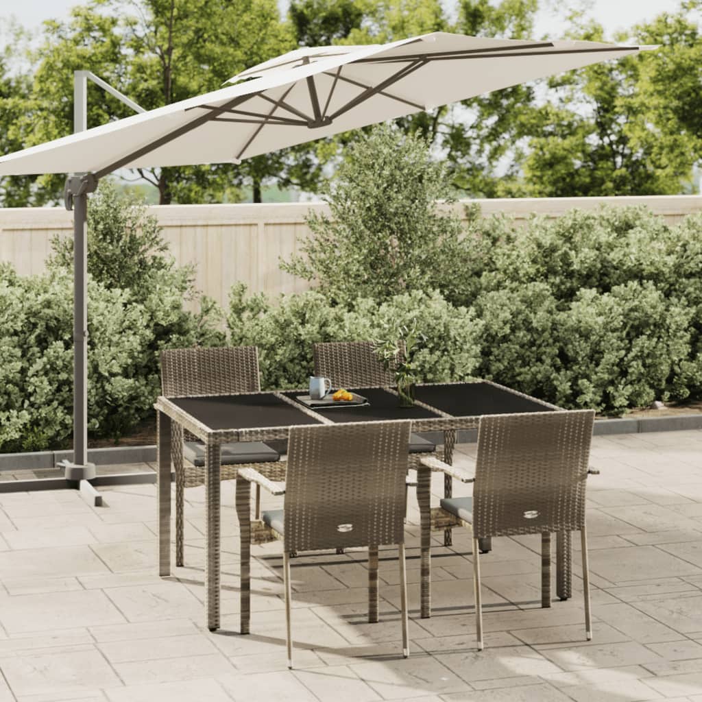 Set Mobilier De Grădină Cu Perne, 7 Piese, , Poliratan