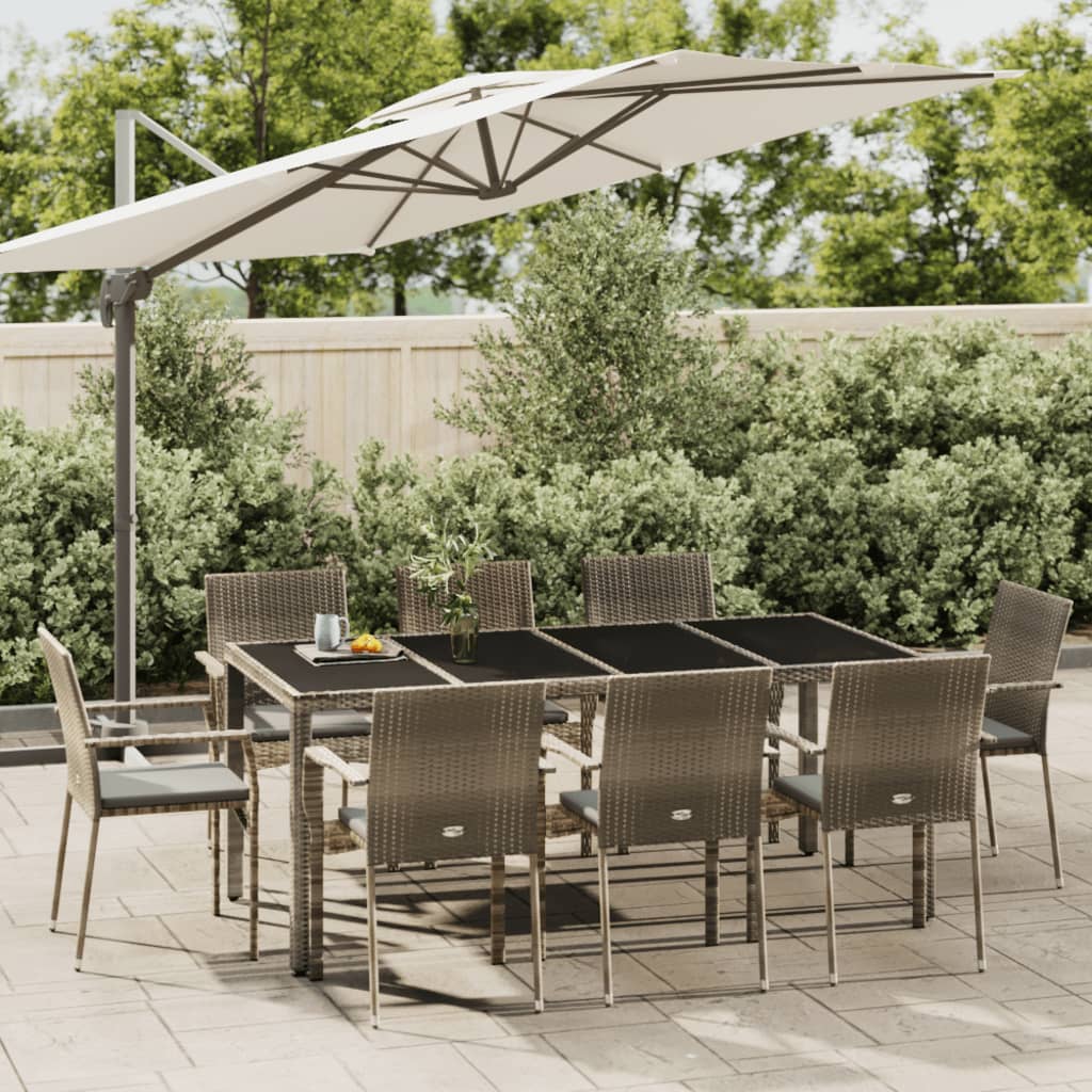 Set Mobilier De Grădină Cu Perne, 7 Piese, , Poliratan