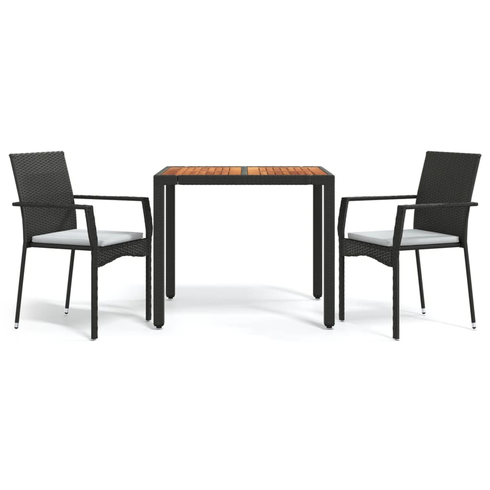 Set Mobilier De Grădină Cu Perne, 3 Piese, , Poliratan