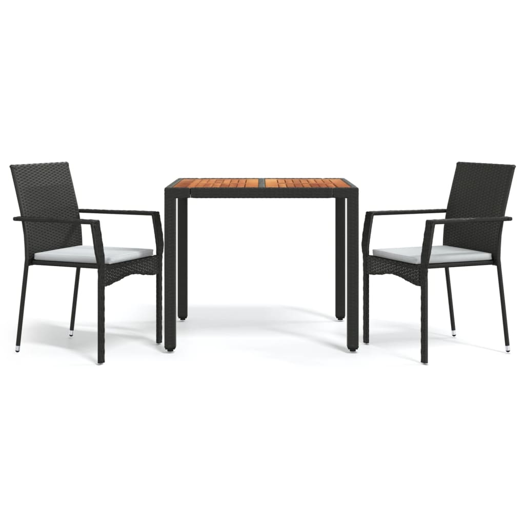 Set Mobilier De Grădină Cu Perne, 3 Piese, , Poliratan