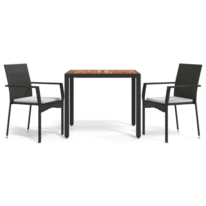Set Mobilier De Grădină Cu Perne, 3 Piese, , Poliratan