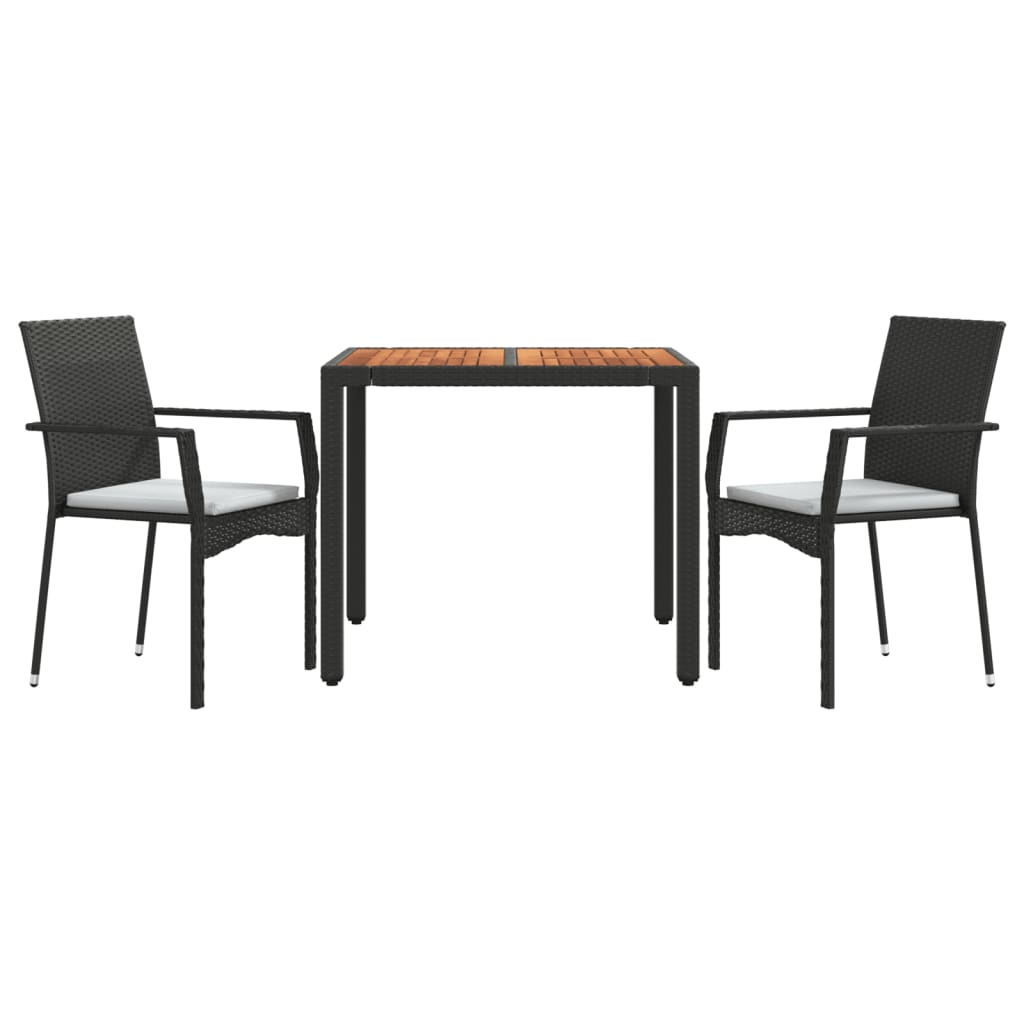 Set Mobilier De Grădină Cu Perne, 3 Piese, , Poliratan