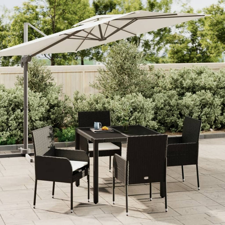 Set Mobilier De Grădină Cu Perne, 5 Piese, , Poliratan