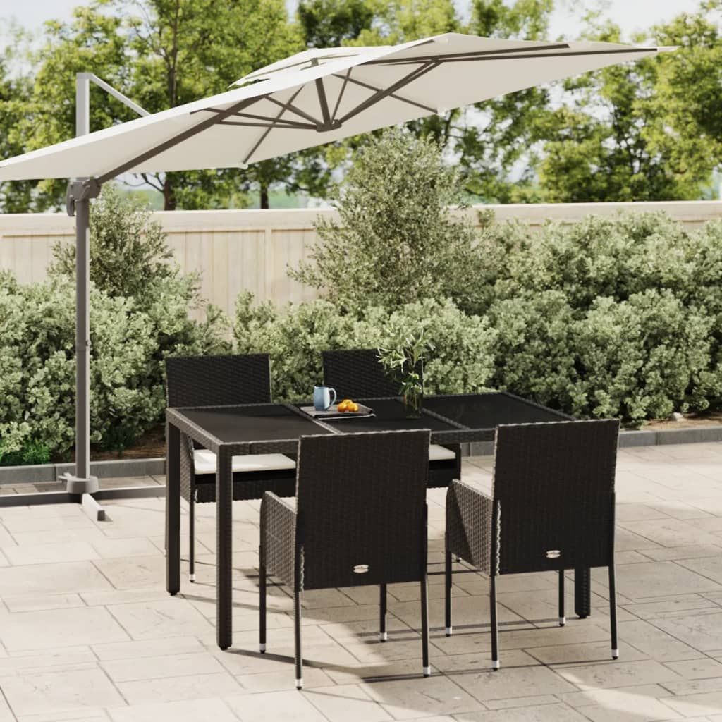 Set Mobilier De Grădină Cu Perne, 5 Piese, , Poliratan