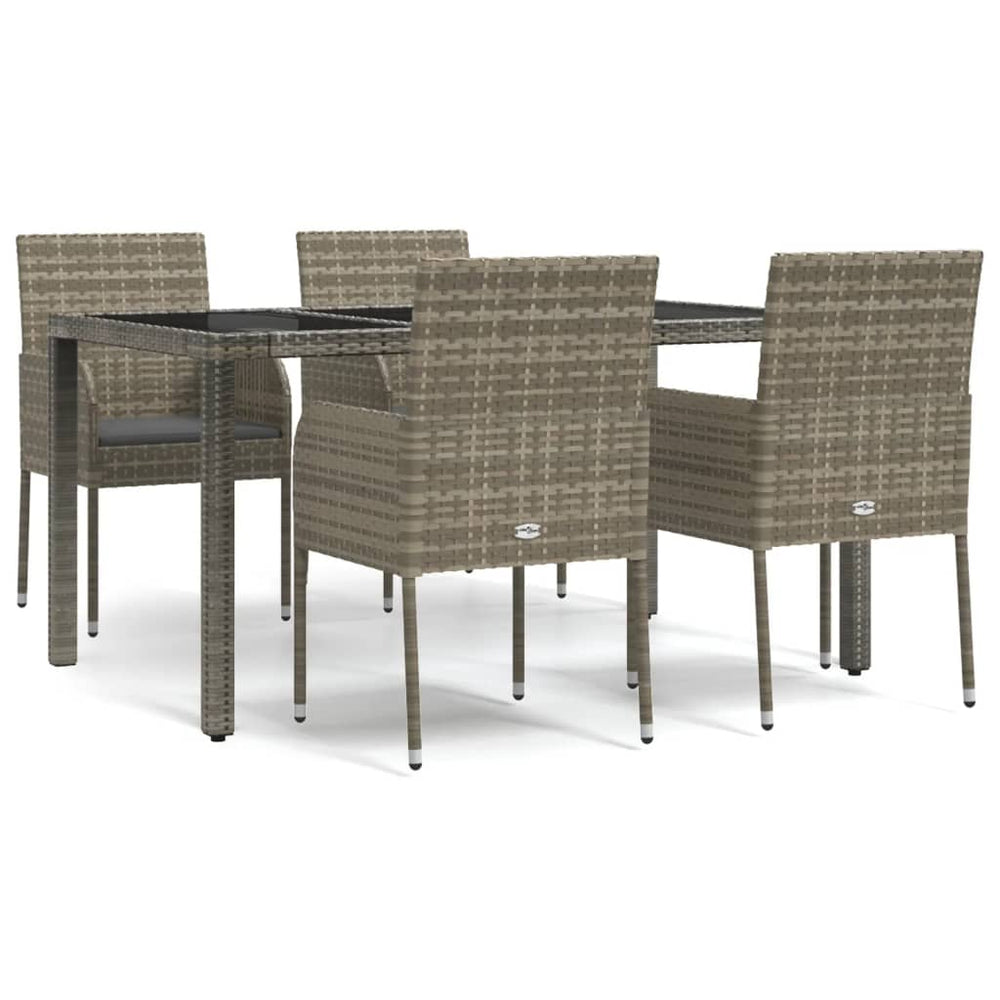 Set Mobilier De Grădină Cu Perne, 5 Piese, , Poliratan
