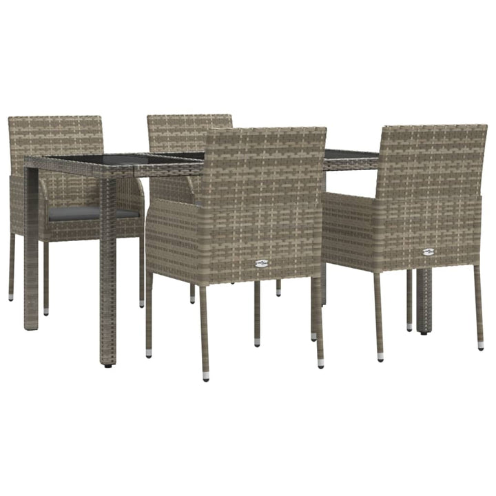 Set Mobilier De Grădină Cu Perne, 5 Piese, , Poliratan