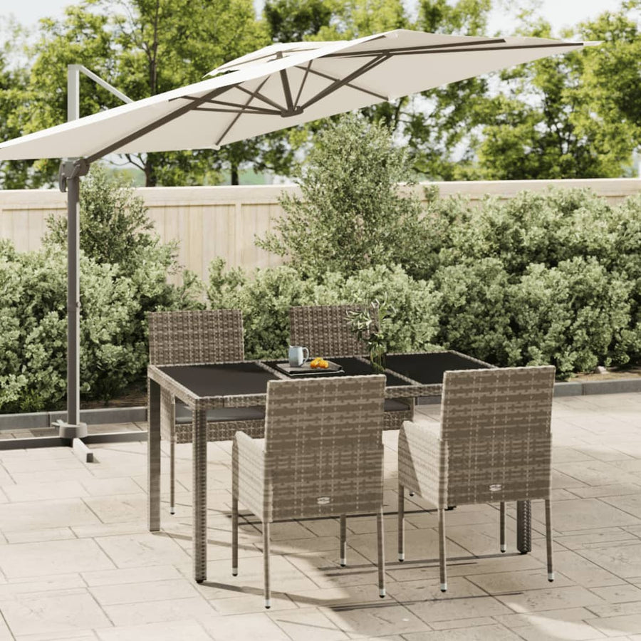 Set Mobilier De Grădină Cu Perne, 5 Piese, , Poliratan