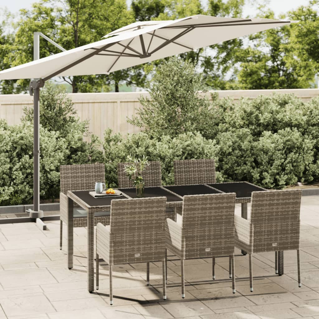 Set Mobilier De Grădină Cu Perne, 5 Piese, , Poliratan