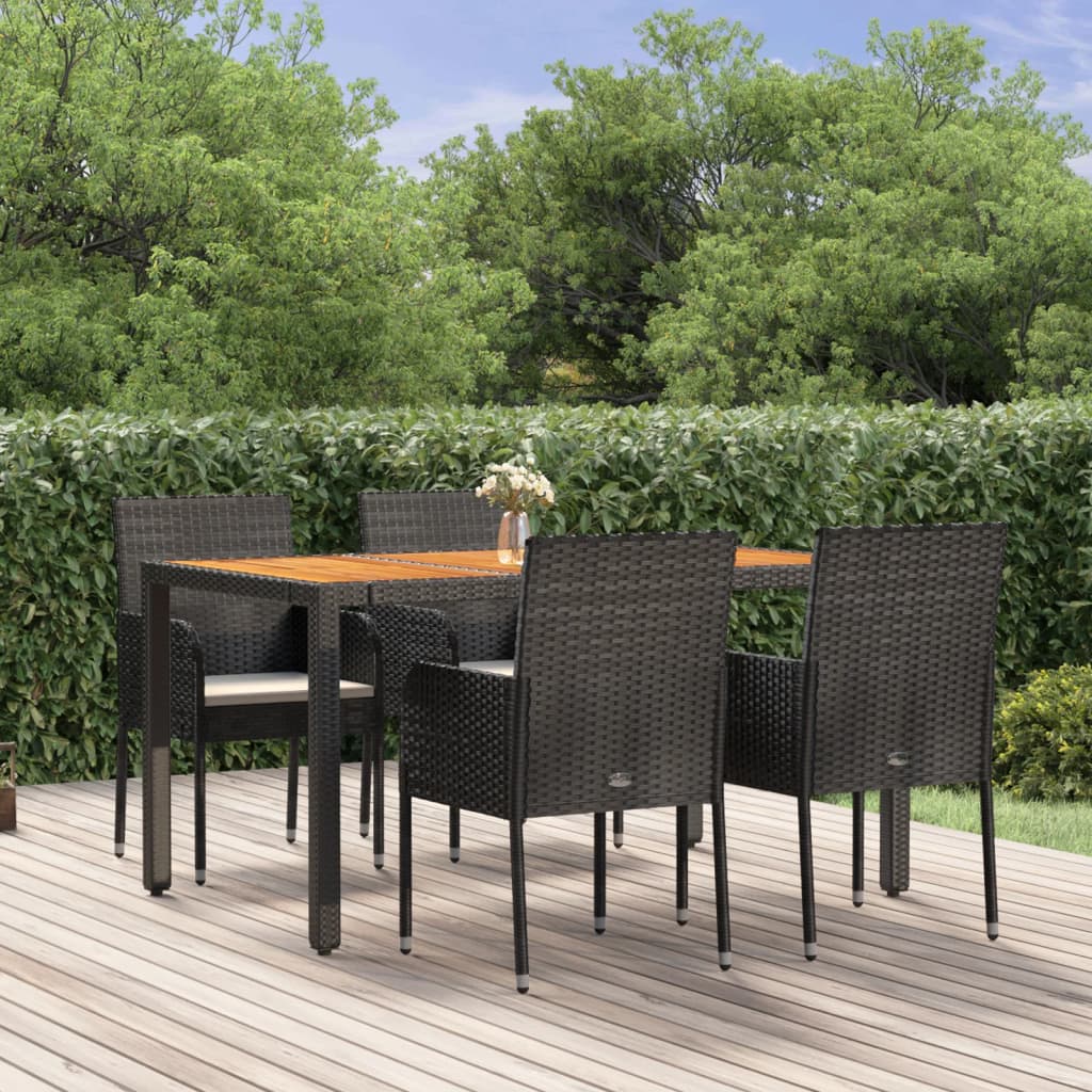 Set Mobilier De Grădină Cu Perne, 5 Piese, , Poliratan
