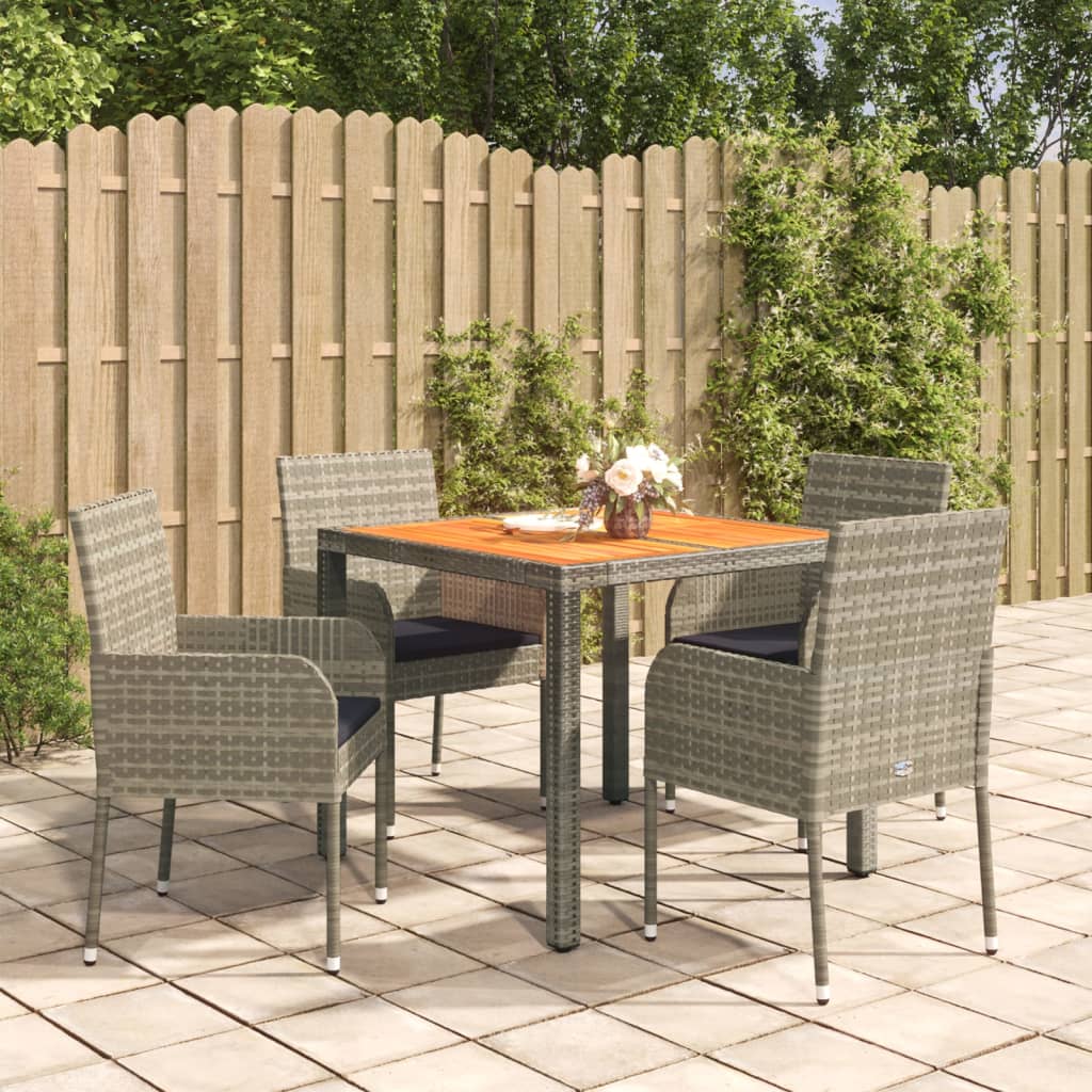 Set Mobilier De Grădină Cu Perne, 5 Piese, , Poliratan
