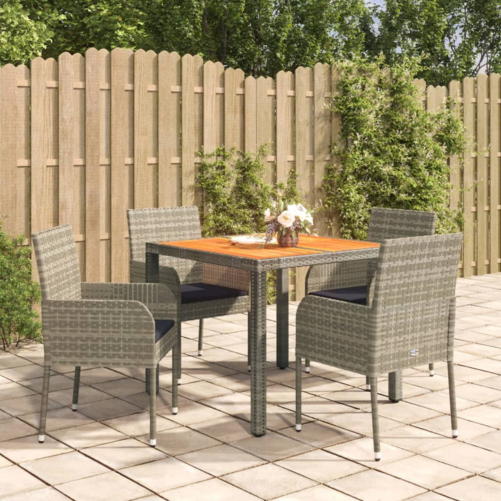 Set Mobilier De Grădină Cu Perne, 5 Piese, , Poliratan