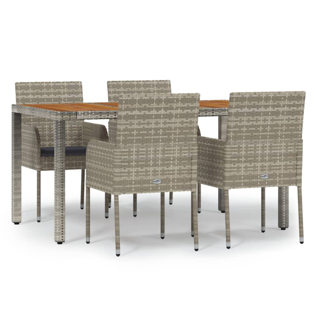 Set Mobilier De Grădină Cu Perne, 5 Piese, , Poliratan
