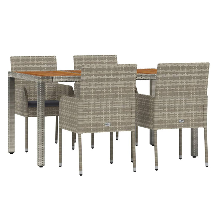 Set Mobilier De Grădină Cu Perne, 5 Piese, , Poliratan