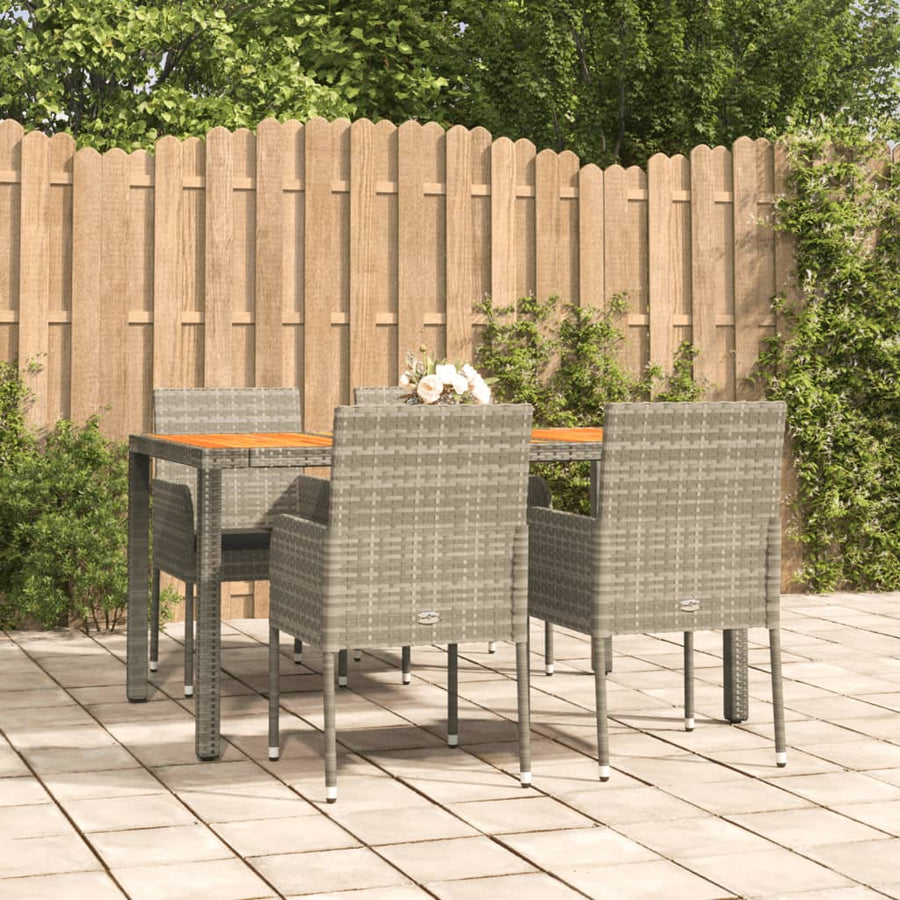 Set Mobilier De Grădină Cu Perne, 5 Piese, , Poliratan