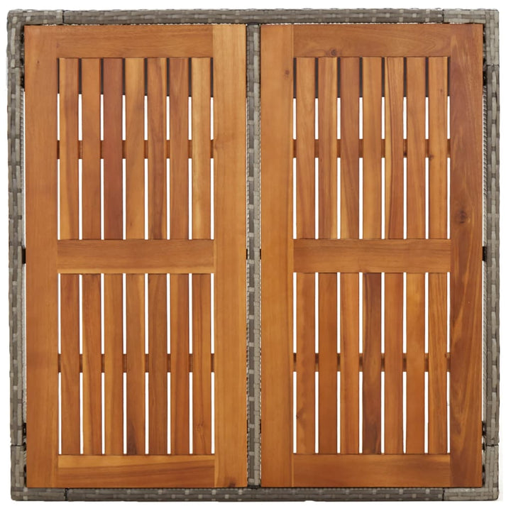 Set Mobilier De Grădină Cu Perne, 5 Piese, Gri, Poliratan