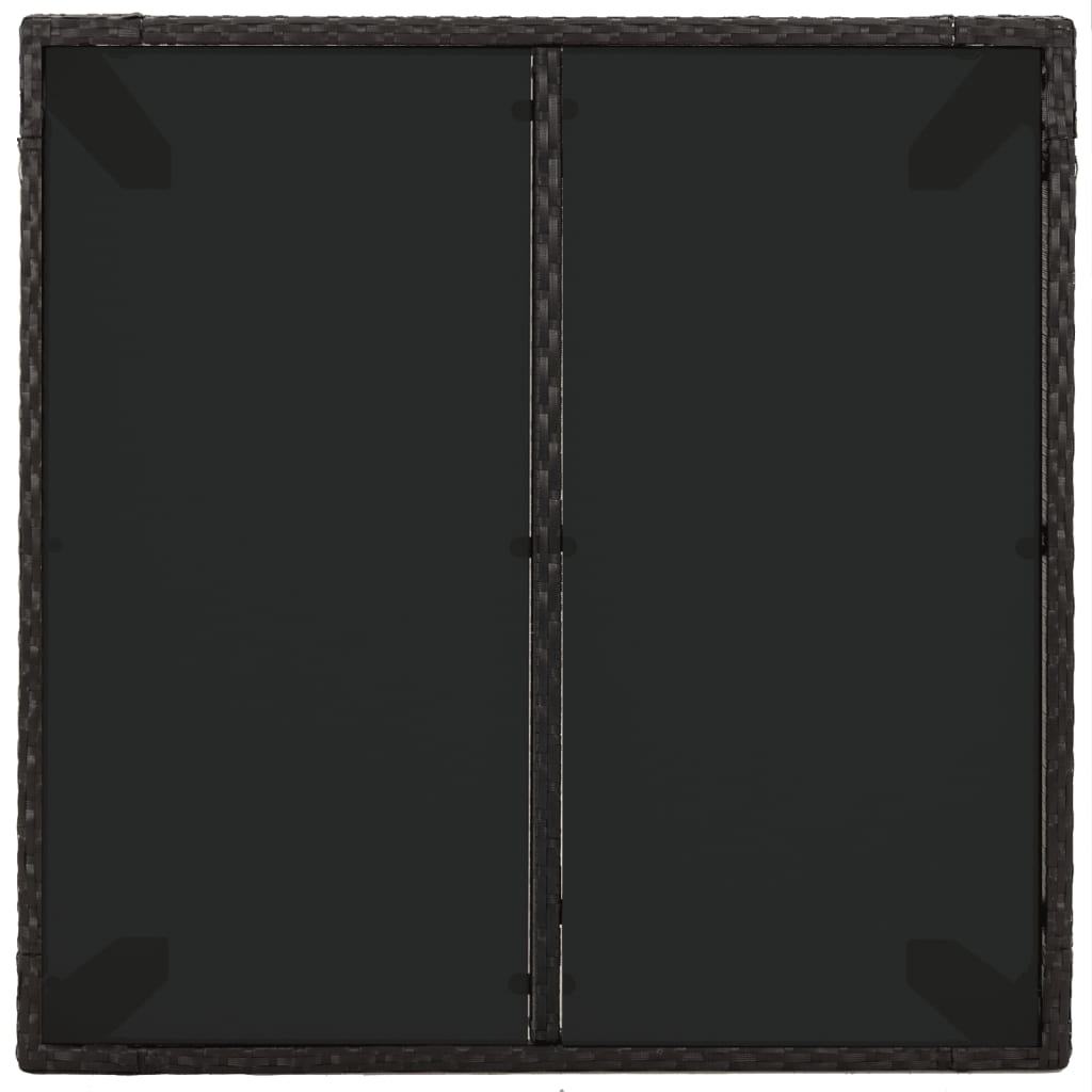Set Mobilier De Grădină Cu Perne, 5 Piese, Negru, Poliratan