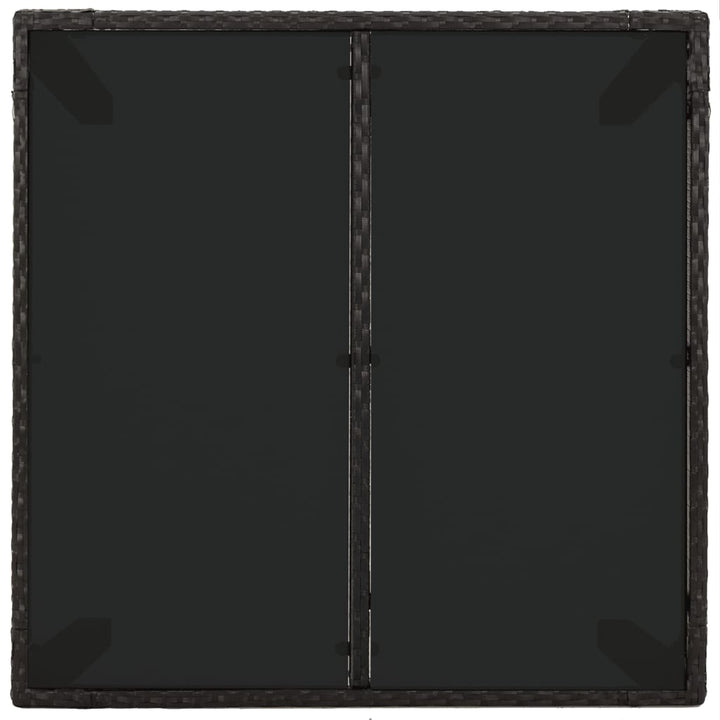 Set Mobilier De Grădină Cu Perne, 5 Piese, Negru, Poliratan