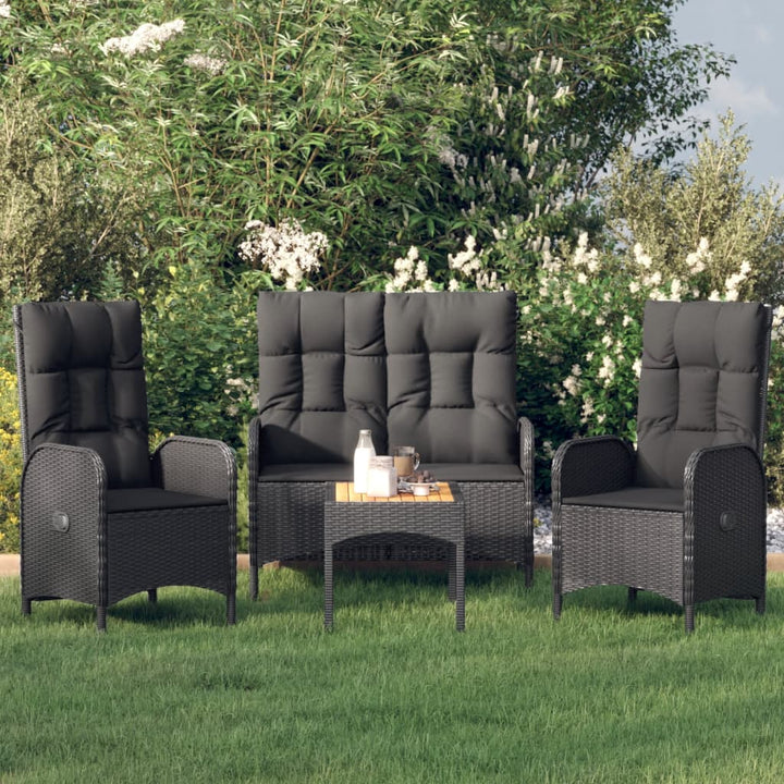 Set Mobilier De Grădină Cu Perne, 5 Piese, , Poliratan