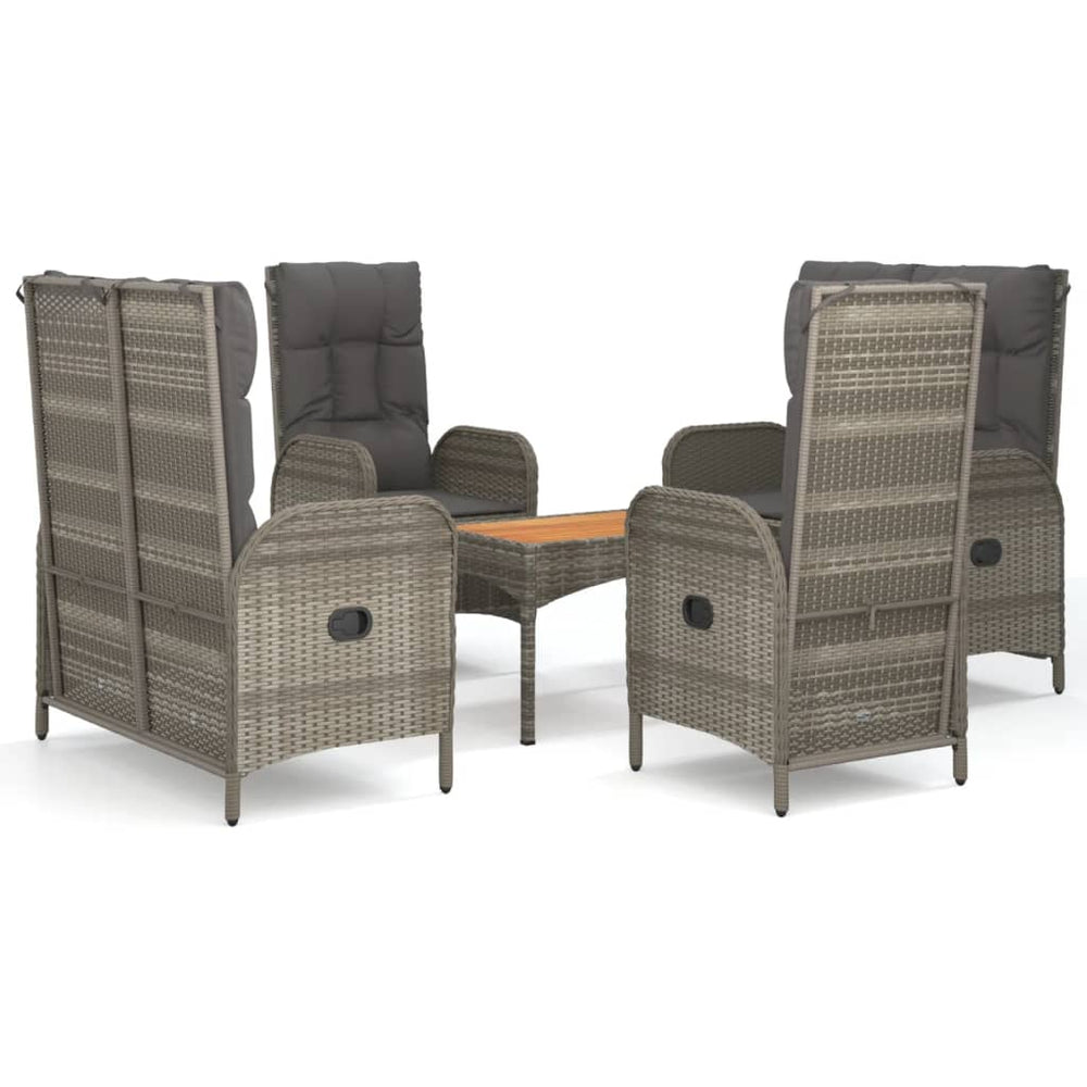 Set Mobilier De Grădină Cu Perne, 5 Piese, , Poliratan